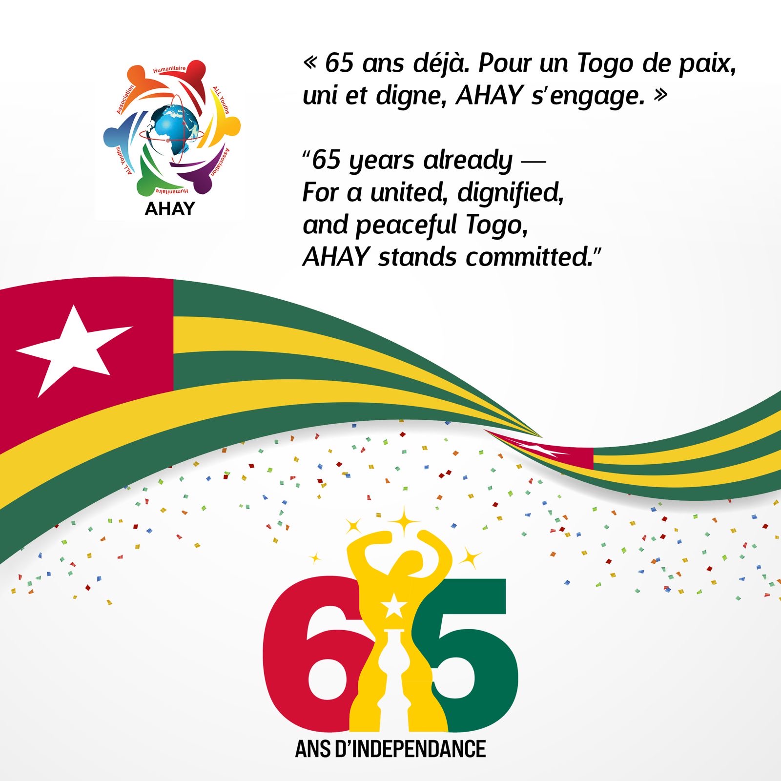 65 ans d’Indépendance : AHAY célèbre la grandeur du Togo